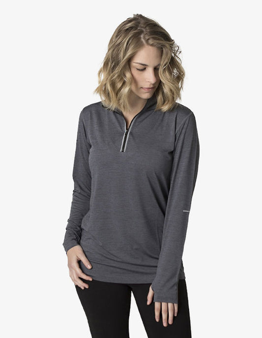 Ladies Long-Sleeve Performance Top | Half Zip